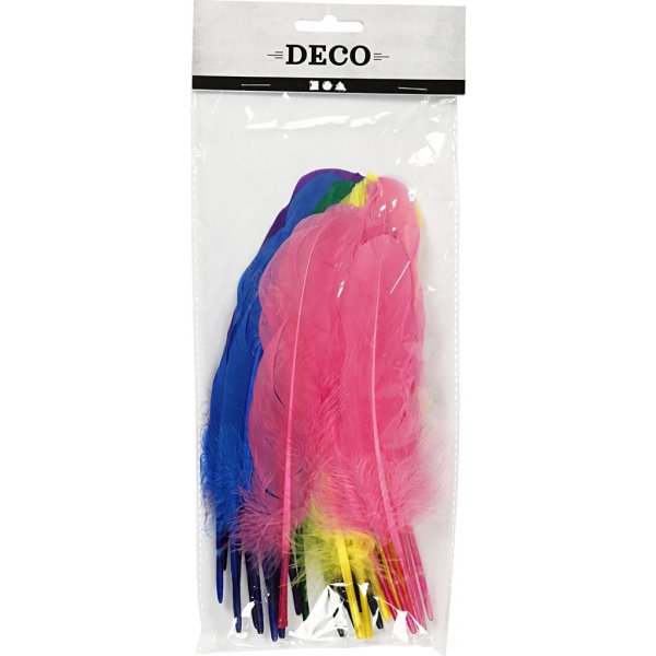 Federn - gemischte Farben - 36 Stk
