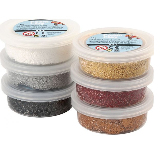 Foam Clay - braune Harmonie - metallic - 6 x 14 g