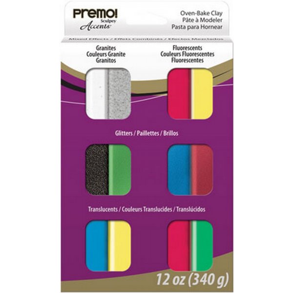 Ton Premo gemischt 28 g - 12 Farben