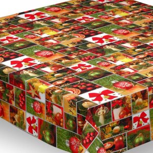 Textiles Wachstuch - Weihnachtskaromuster