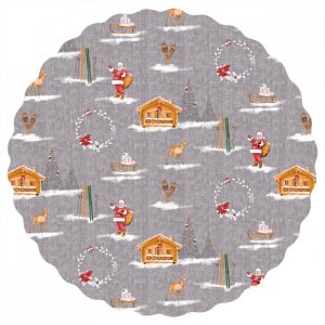 Plane PVC rund Santa - Grau