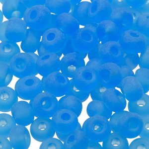 Rocailleperlen ø 5,5 mm - Pfauenblau 17 g matttransparent Rocailleperlen ø 5,5 mm - Pfauenblau 17 g matttransparent