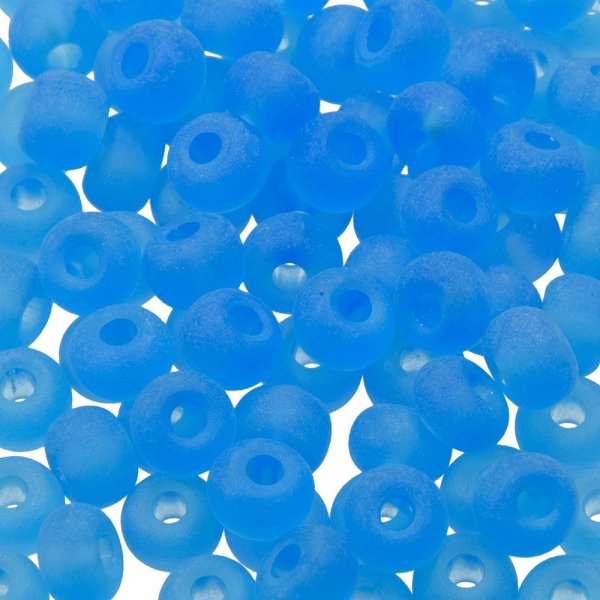Rocailleperlen  5,5 mm - Pfauenblau 17 g matttransparent