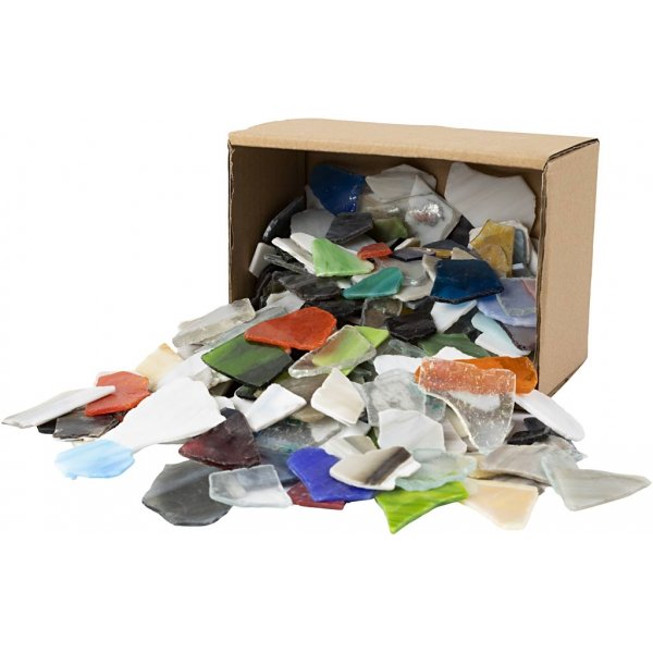 Glasmosaik - gemischte Farben - Inhalt kann variieren - 15-60 mm - 2 kg