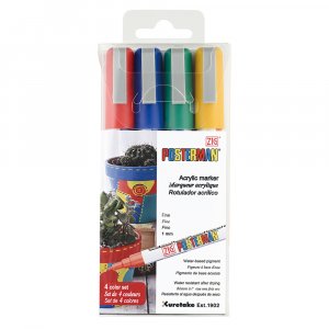 Filzstift ZIG Posterman PMA-20 1 mm, 4 Farben Filzstift ZIG Posterman PMA-20 1 mm, 4 Farben