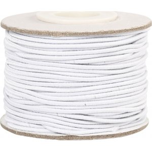 Elastische Kordel 1 mm - weiß - 25 m Elastische Kordel 1 mm - weiß - 25 m