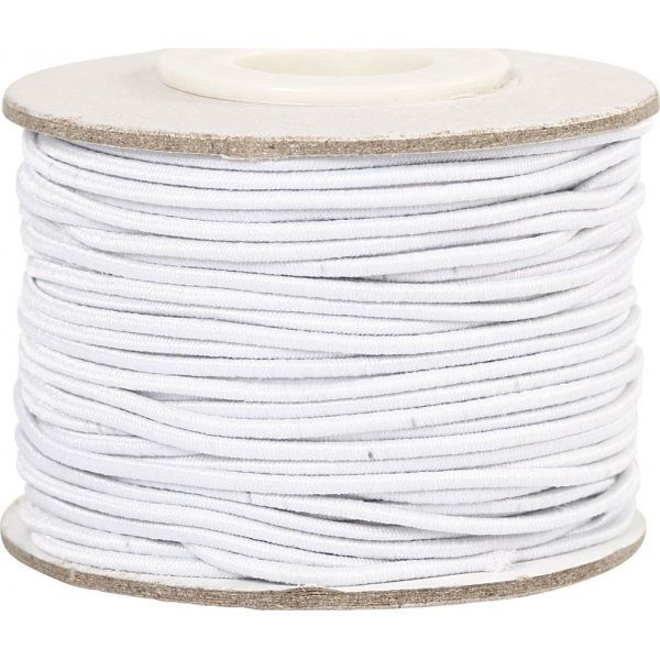 Elastische Kordel 1 mm - wei - 25 m