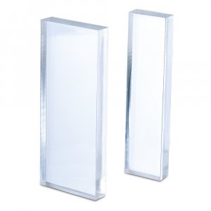 Acrylblock 10x4 x 1 / 10x2,5 x 1 cm - transparent 2-teilig Acrylblock 10x4 x 1 / 10x2,5 x 1 cm - transparent 2-teilig