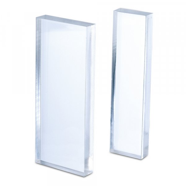 Acrylblock 10x4 x 1 / 10x2,5 x 1 cm - transparent 2-teilig