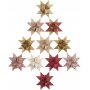 Sternstreifen - rot - wei - 6,5+11,5 cm - 60 Streifen