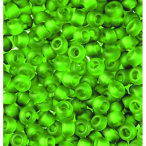 Rocailleperlen matt transparent ø 2,6 mm - hellgrün Rocailleperlen matt transparent ø 2,6 mm - hellgrün