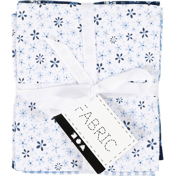 Patchworkstoff - Blau - 4 Stk
