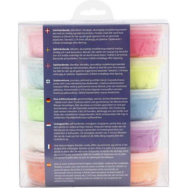 Silk Clay - gemischte Farben - Basic 2 - 10 x 40 g