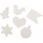 Holzfiguren - Weihnachtsmotiv - 24 Stk