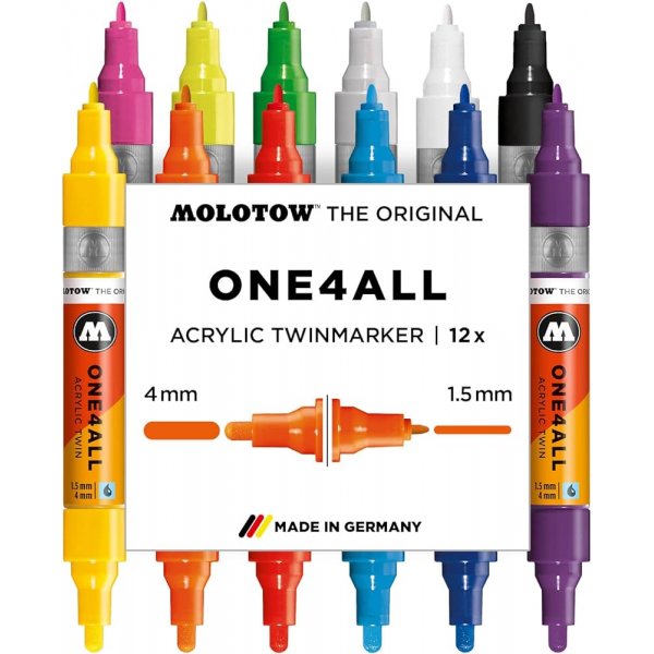 Acrylmarker One4All Twin 1,5 + 4 mm