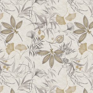 Wachstuch mit Ginkgo-Motiv - Beige Wachstuch mit Ginkgo-Motiv - Beige