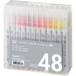 Pinselstifte ZIG Clean Color Real Brush - 48 Stifte Pinselstifte ZIG Clean Color Real Brush - 48 Stifte