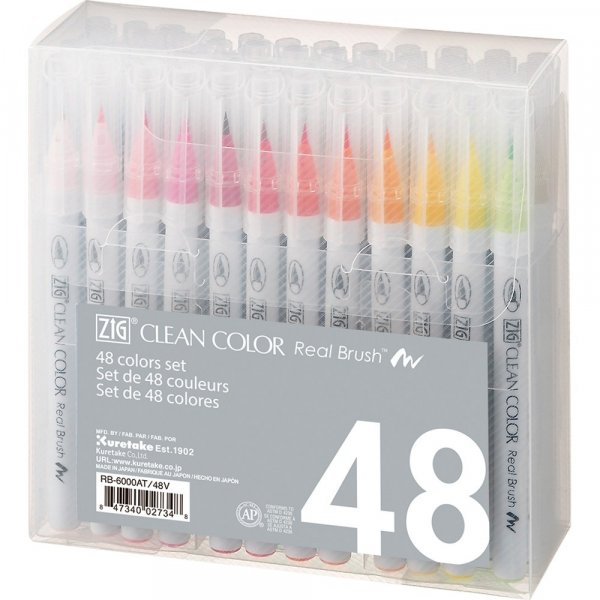 Pinselstifte ZIG Clean Color Real Brush - 48 Stifte