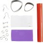 Mini DIY Kit Schmuck, helllila, marmorierte Ohrringe