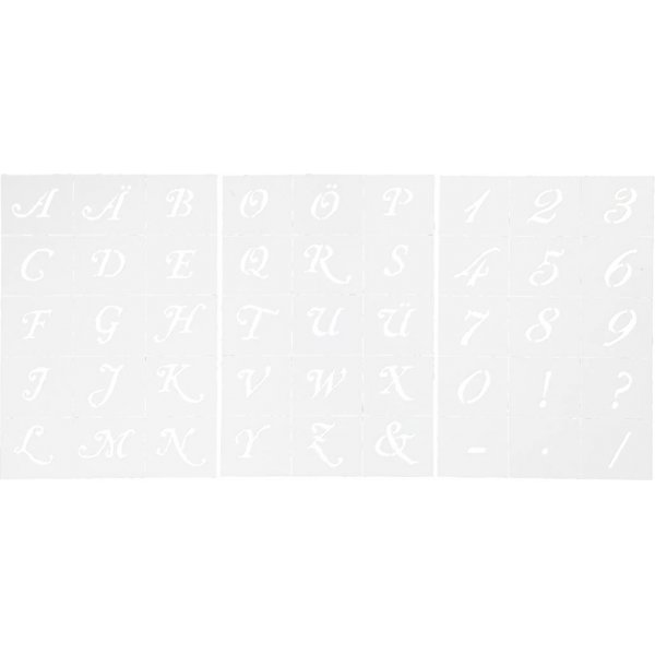 Vorlagen - Buchstaben und Zahlen - A5 - 3 Blatt