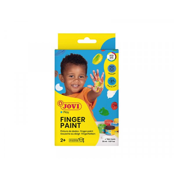 Fingerfarben-Set - Jovi - 6 Dosen Farbe  35 ml gemischte Farben