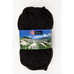 Wikingergarn Naturgarn 50g - Schwarz (603) Wikingergarn Naturgarn 50g - Schwarz (603)