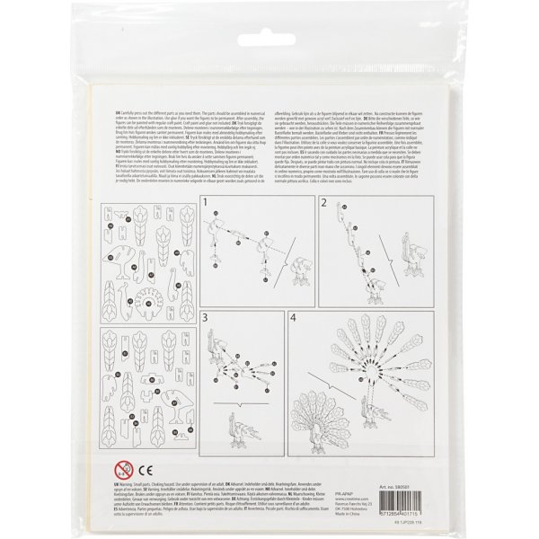 3D-Konstruktionsfigur - Pfau