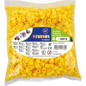 Rohrperlen XL 1000 Stück gelb Rohrperlen XL 1000 Stück gelb