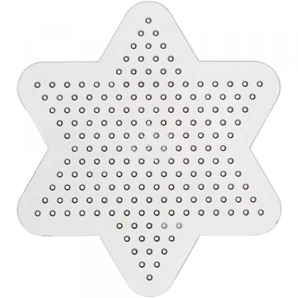 Perlenteller - Klar - Stern - Durchmesser 10 cm - 1 Stk