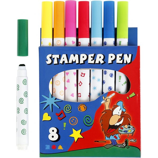Stempeltinte - gemischte Farben - 8 Stk