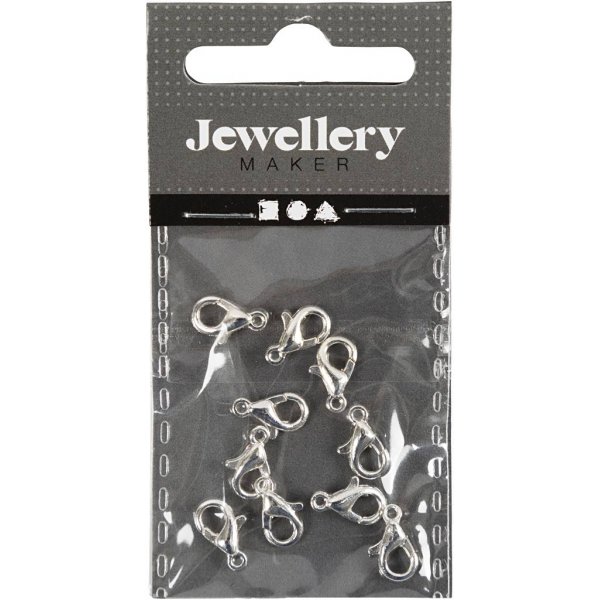 Karabiner - versilbert - 10 Stk