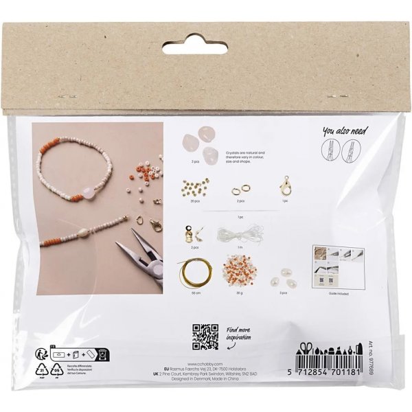 Mini-DIY-Kit Schmuck, Halsketten und Armbnder aus Rosenquarz