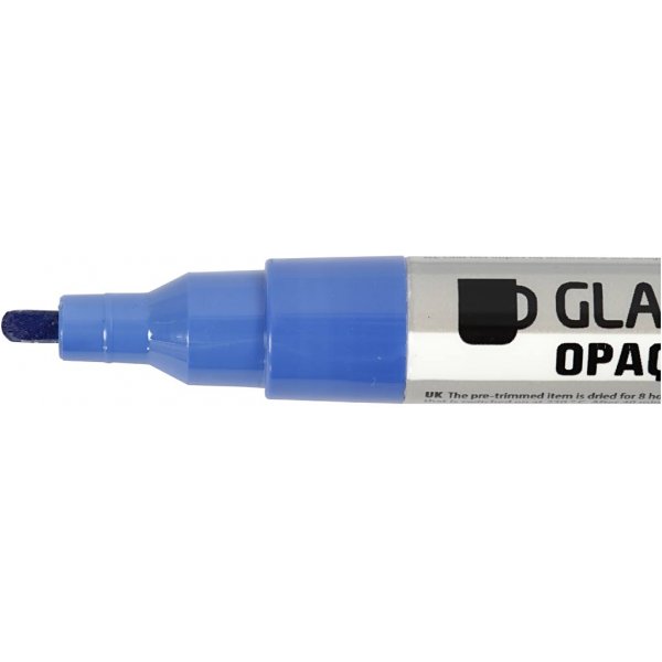 Glas- und Porzellanmarker - gemischte Farben - halbopak - 1-2 mm - 12 Stk