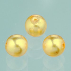 Glasperlen Wachs Glanz 6 mm - Goldgelb 40 Stk. Glasperlen Wachs Glanz 6 mm - Goldgelb 40 Stk.