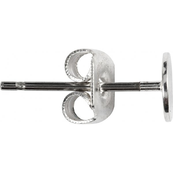 Ohrstecker mit Plttchen - versilbert - 100 Stk