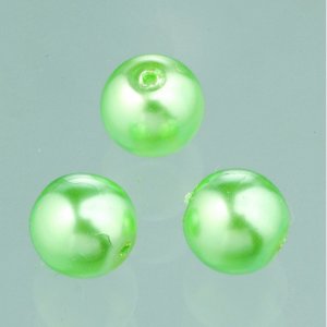 Glasperlen Wachs Glanz 6 mm - grün 40 Stk. Glasperlen Wachs Glanz 6 mm - grün 40 Stk.