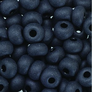 Rocailleperlen ø 5,5 mm - schwarz 17 g matt transparent Rocailleperlen ø 5,5 mm - schwarz 17 g matt transparent