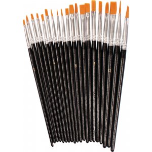Flache Synthetikpinsel - 20 Stk Flache Synthetikpinsel - 20 Stk
