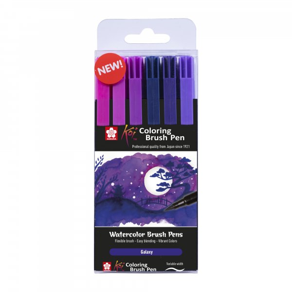 Pinselstift Sakura Koi Coloring Brush 6 Stifte - Galaxy
