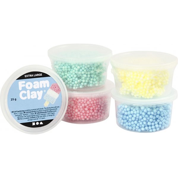 Foam Clay Extra Large - gemischte Farben - 5 x 25 g