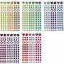 Aufkleber fr Mosaik - gemischte Farben - 10 Blatt