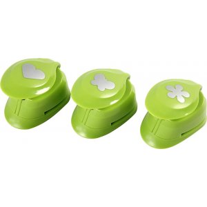 Papierstanzer - Blume - Schmetterling und Herz - 3 Stk Papierstanzer - Blume - Schmetterling und Herz - 3 Stk