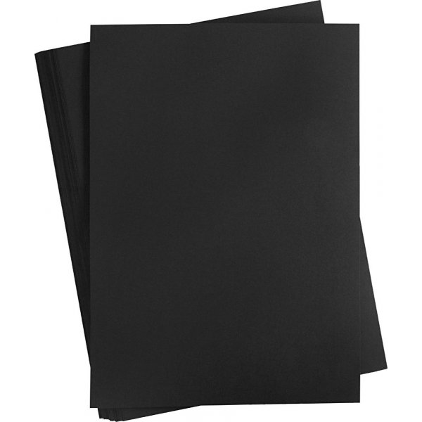 Farbiger Karton - Schwarz - A2 - 180 g - 100 Blatt