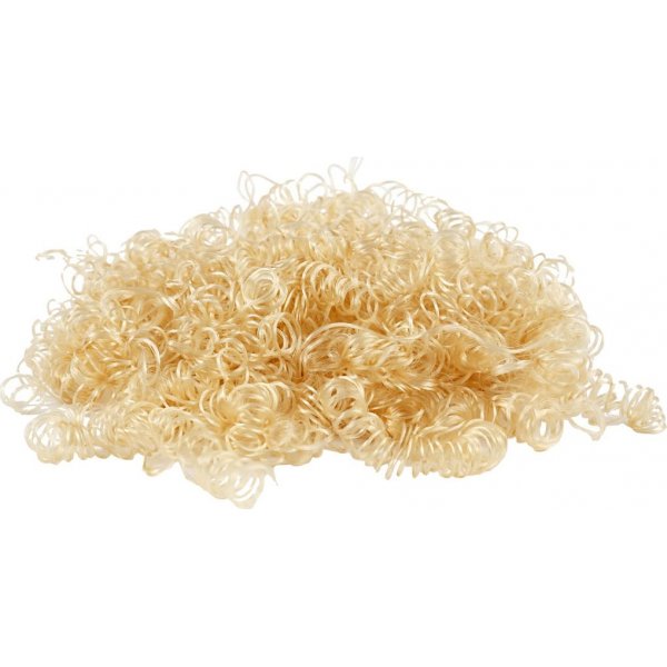 Lockiges Puppenhaar - hellbraun - 15 g