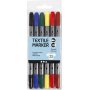 Textilmarker - Standardfarben - 6 Stk