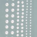 Kundenbild Halbperlen Acryl selbstklebend 3 5 7 mm - weiße Perle 72er-Pack rund