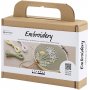 Mini DIY Kit Stickerei - Staubgrn - Stickrahmen