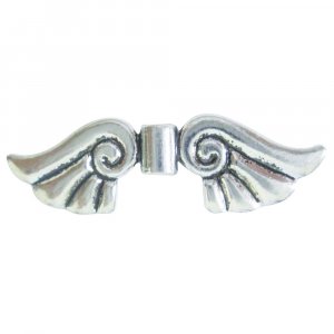 Flügelperlen Swirl - Silber Flügelperlen Swirl - Silber