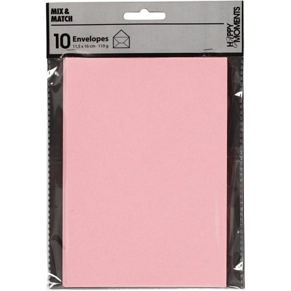 Umschlag - hellrot - 11,5 x 16 cm - 10 Stk