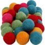 Wollperlen - krftige Farben - 64 Stk